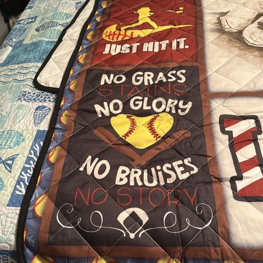 To my Granddaughter Softball Duvet